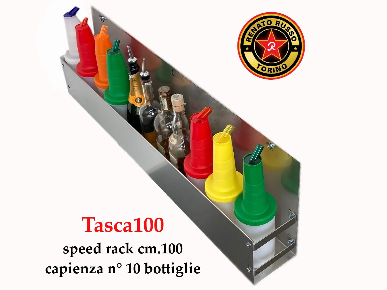 Tasca portabottiglie speed racks abs cm 85 attrezzatura barman bartender RS9684