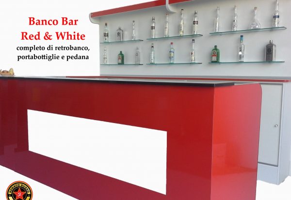 banco bar rosso e bianco