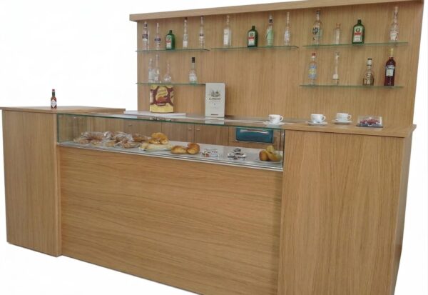 Bancone bar con teca