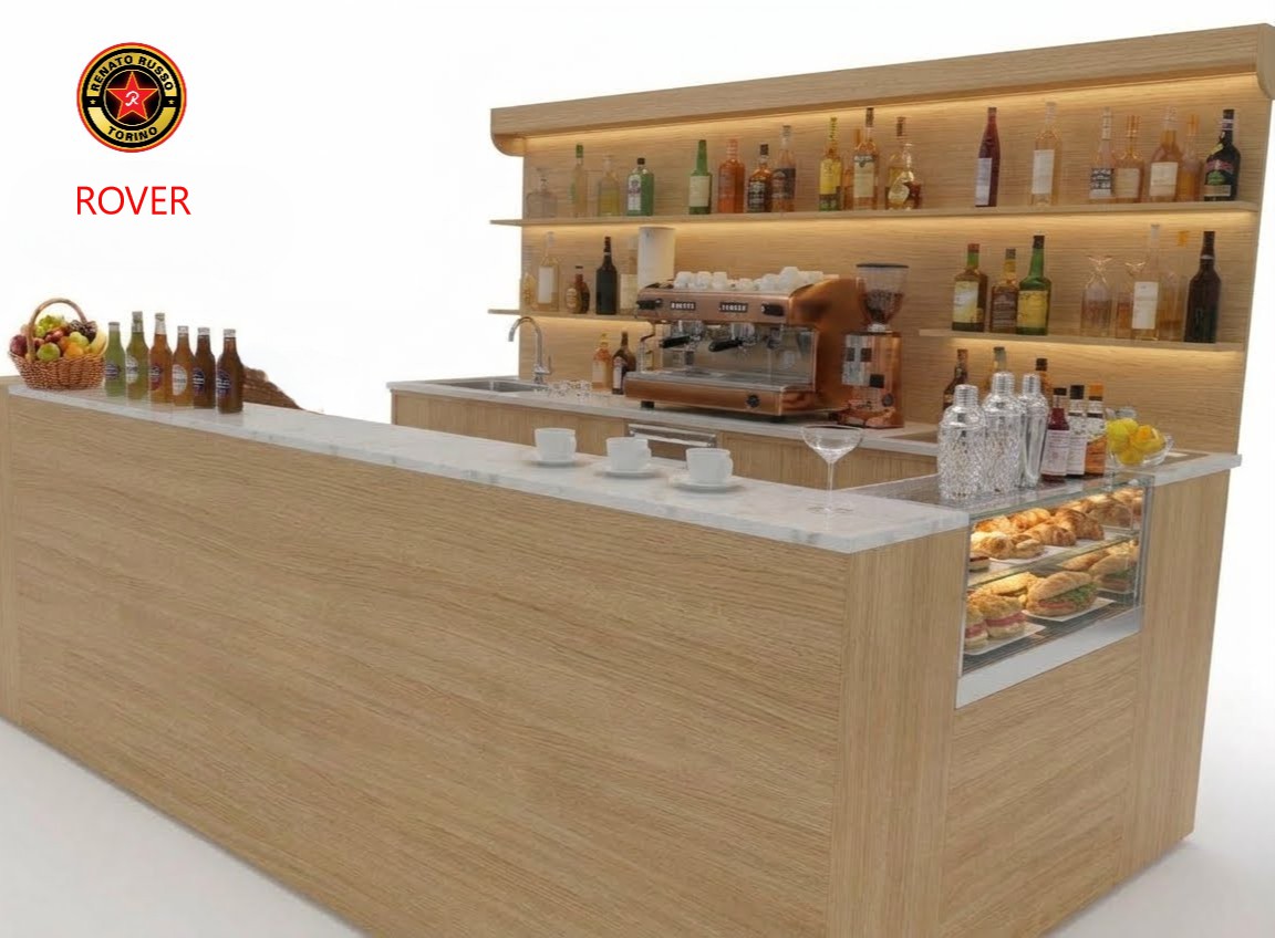 Bancone Bar con Vetrina per Panini. Modello ROVER
